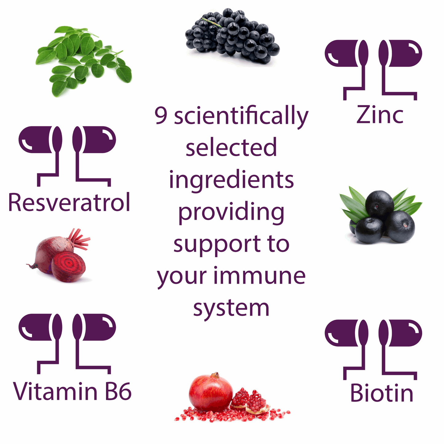 Acai Berry Complex | Antioxidants, Immunity, Energy, Hair & Skin Supplement The Health Improvers