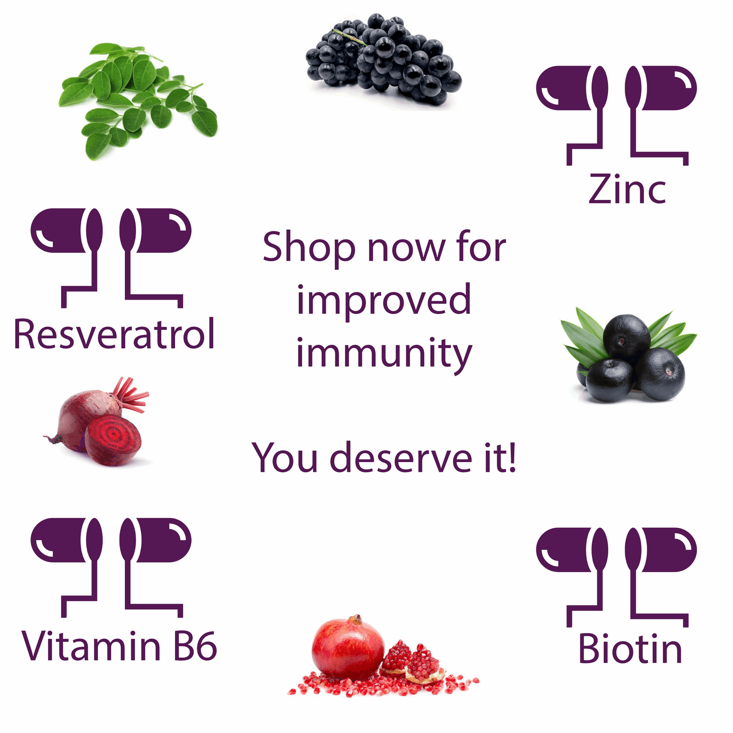 Acai Berry Complex | Antioxidants, Immunity, Energy, Hair & Skin Supplement The Health Improvers