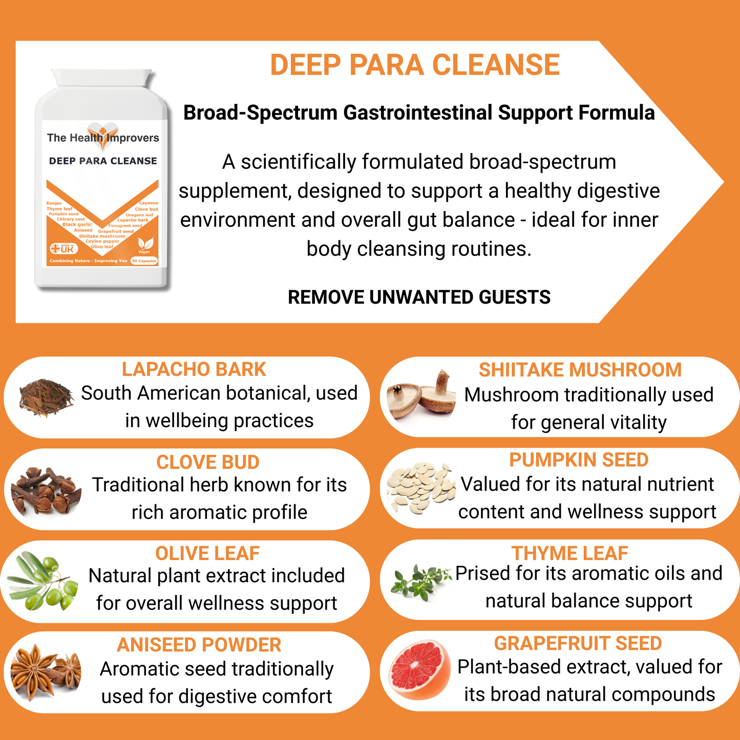 Parasite Cleanse Supplement for Humans | Natural Parasite Detoxification The Health Improvers