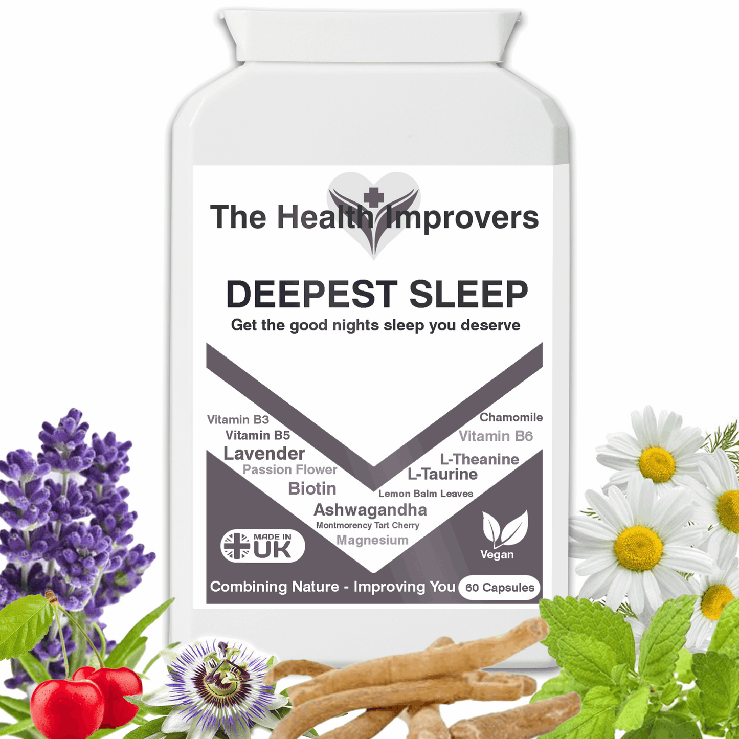 Strong & Effective Night Time Supplement with Magnesium | Vegan | UK Made