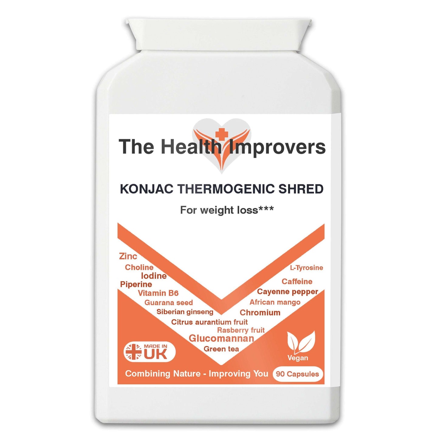 Konjac Thermogenic Shred | Glucomannan 1000mg | Vegan | The Health Improvers