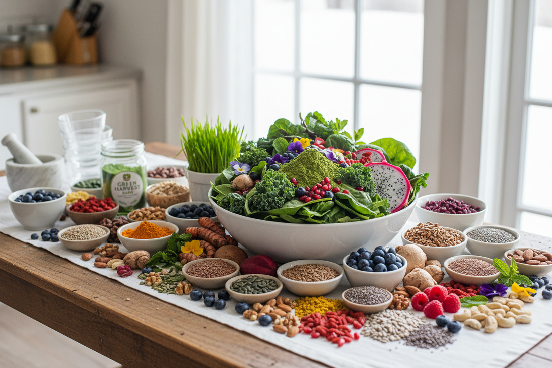 Organic Daily Nutrient Booster: 35 Greens, Fruits, Seeds & Enzymes for Complete Nutrition - The Health Improvers