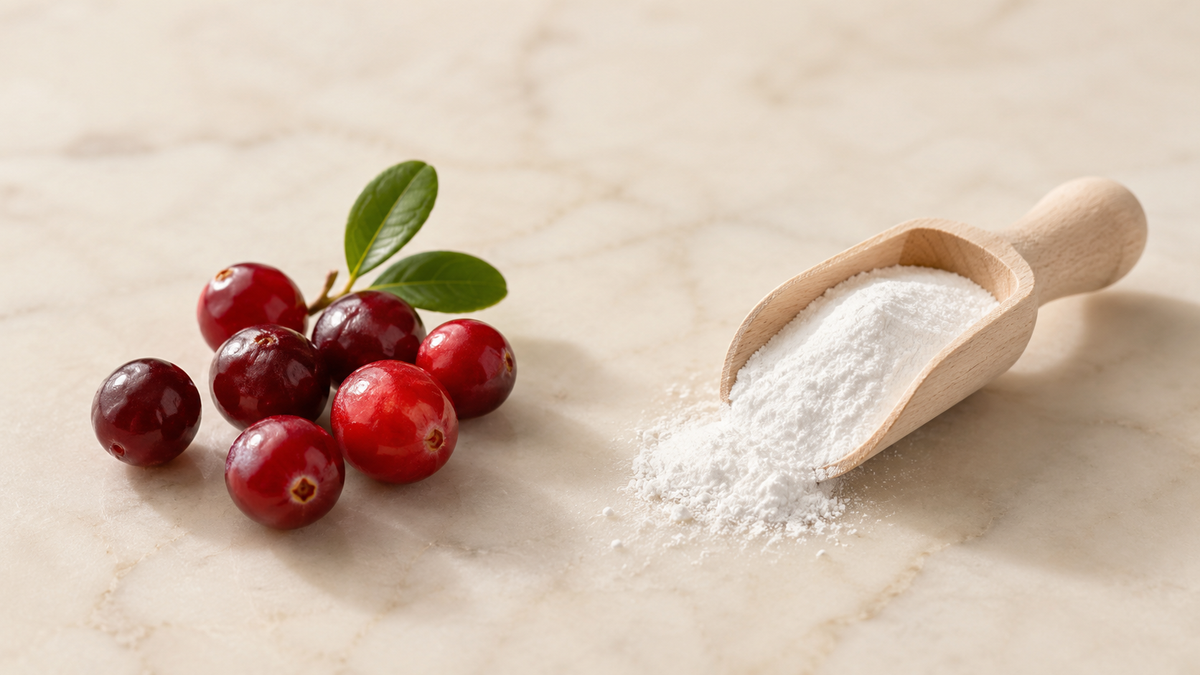 D-mannose and cranberry supplement comparison with capsules and cranberries