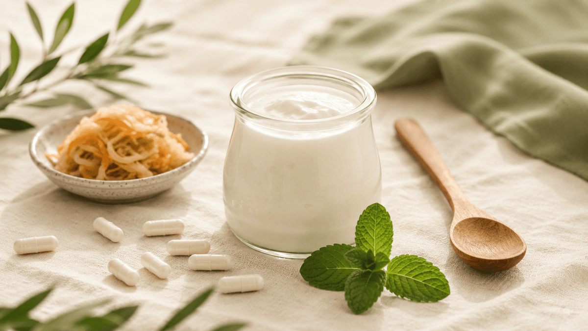 Live-culture supplement comparison with capsules, kefir and fermented vegetables