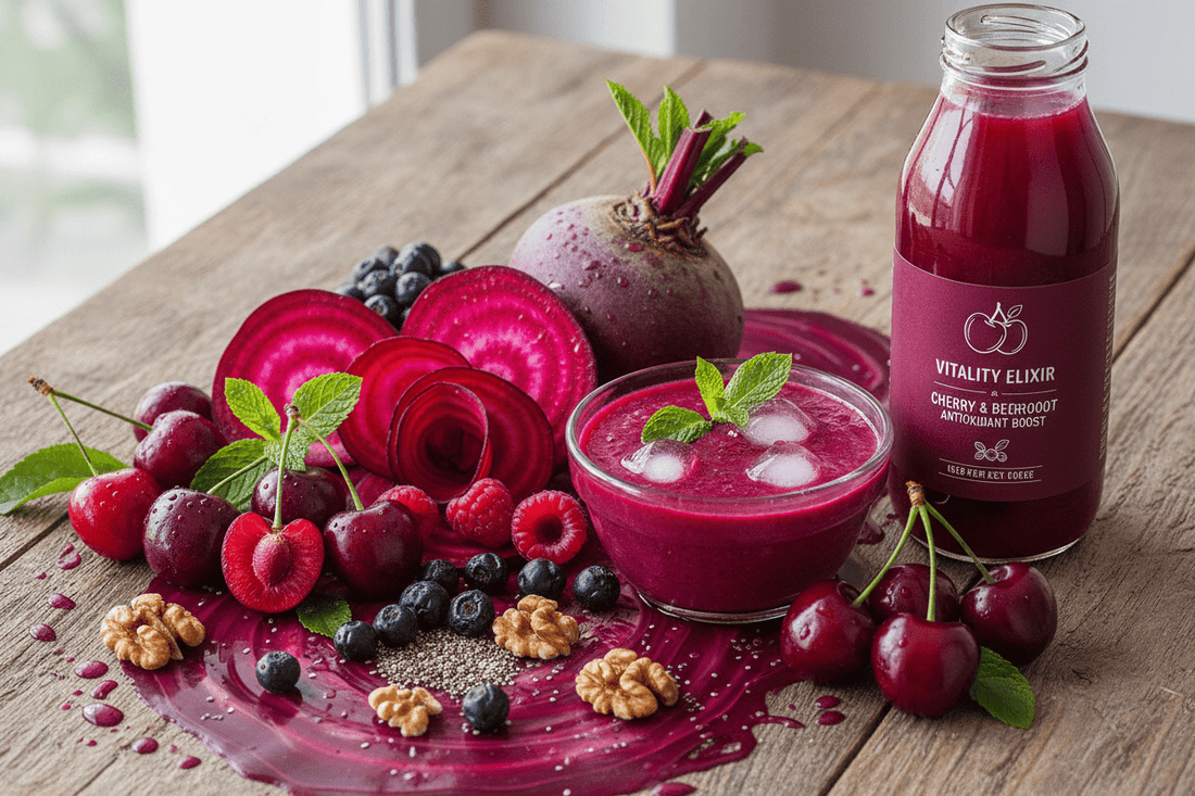 Cherry & Beetroot Complex: Anti-Inflammatory Energy Support with Turmeric & B6 - The Health Improvers