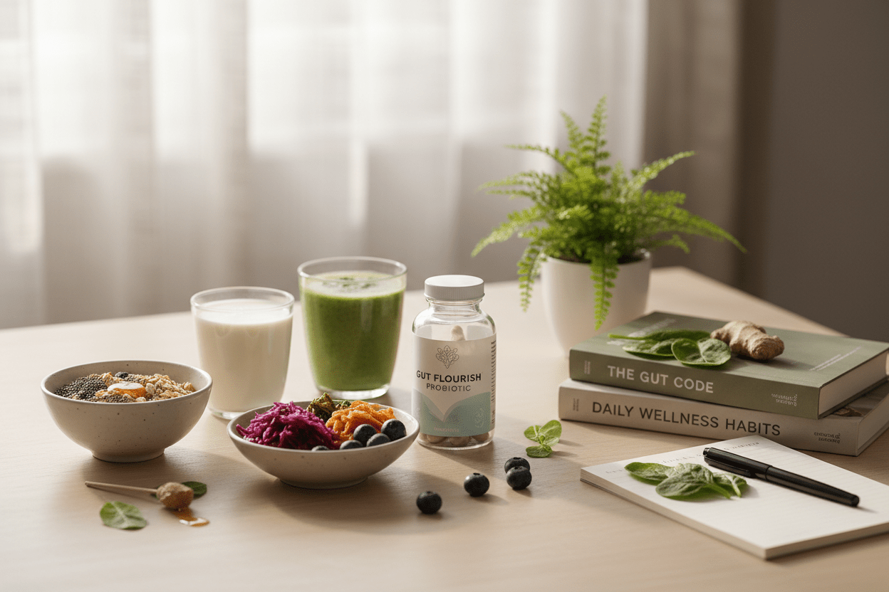 4 Billion CFU 8 Strain Probiotic: Vegan & Acid Resistant for Daily Gut Health Support - The Health Improvers
