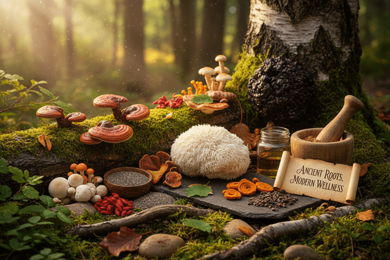 Organic Multi-Mushroom Complex: Immune & Brain Health Support from Nature's Superfoods - The Health Improvers