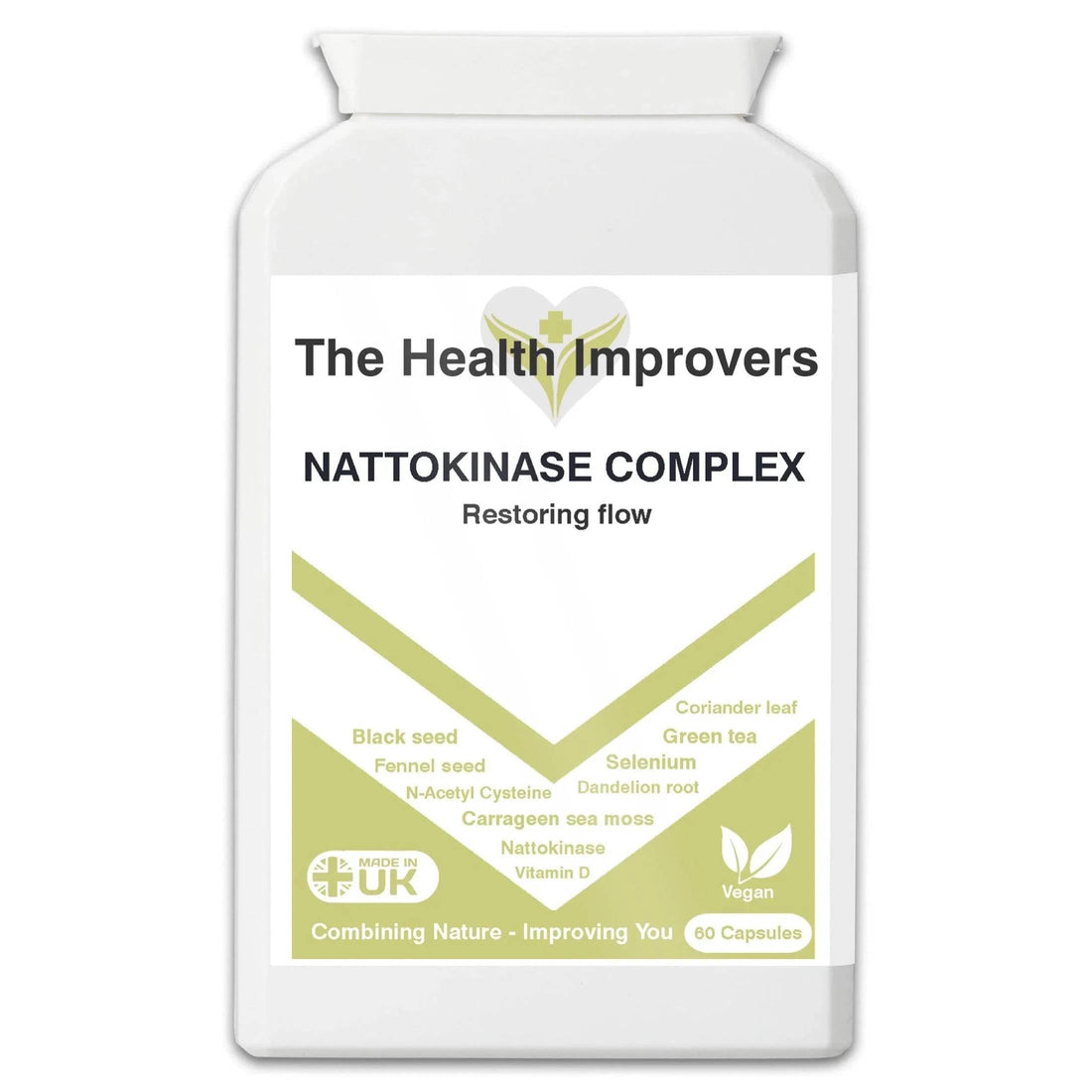 Nattokinase Complex capsules — the enzyme from fermented natto soybeans, standardised to 2000 FU