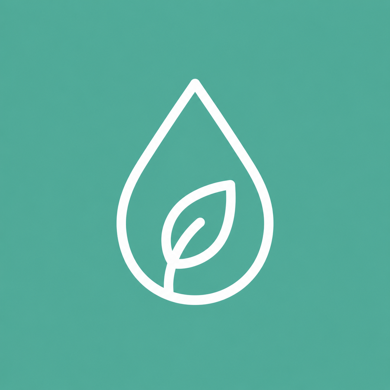 Water droplet with leaf icon — Cleanse & Detox Supplements