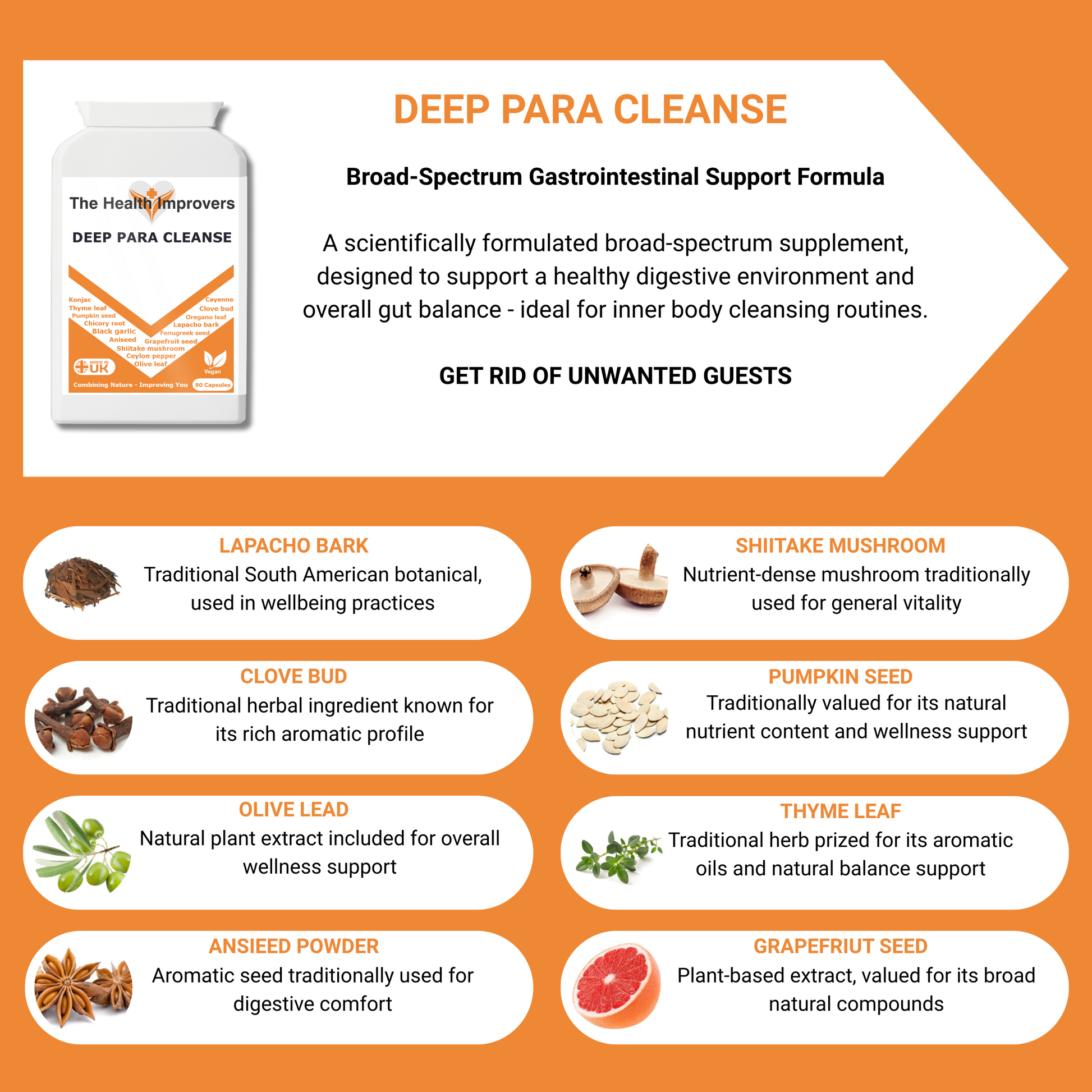 Parasite Cleanse Supplement for Humans | Natural Parasite Detoxification The Health Improvers