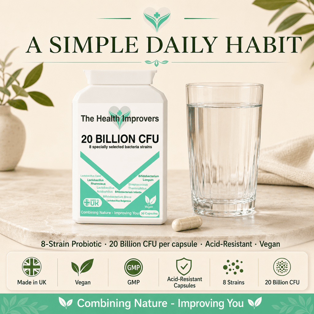 20 Billion CFU probiotic as a simple daily habit in an everyday routine