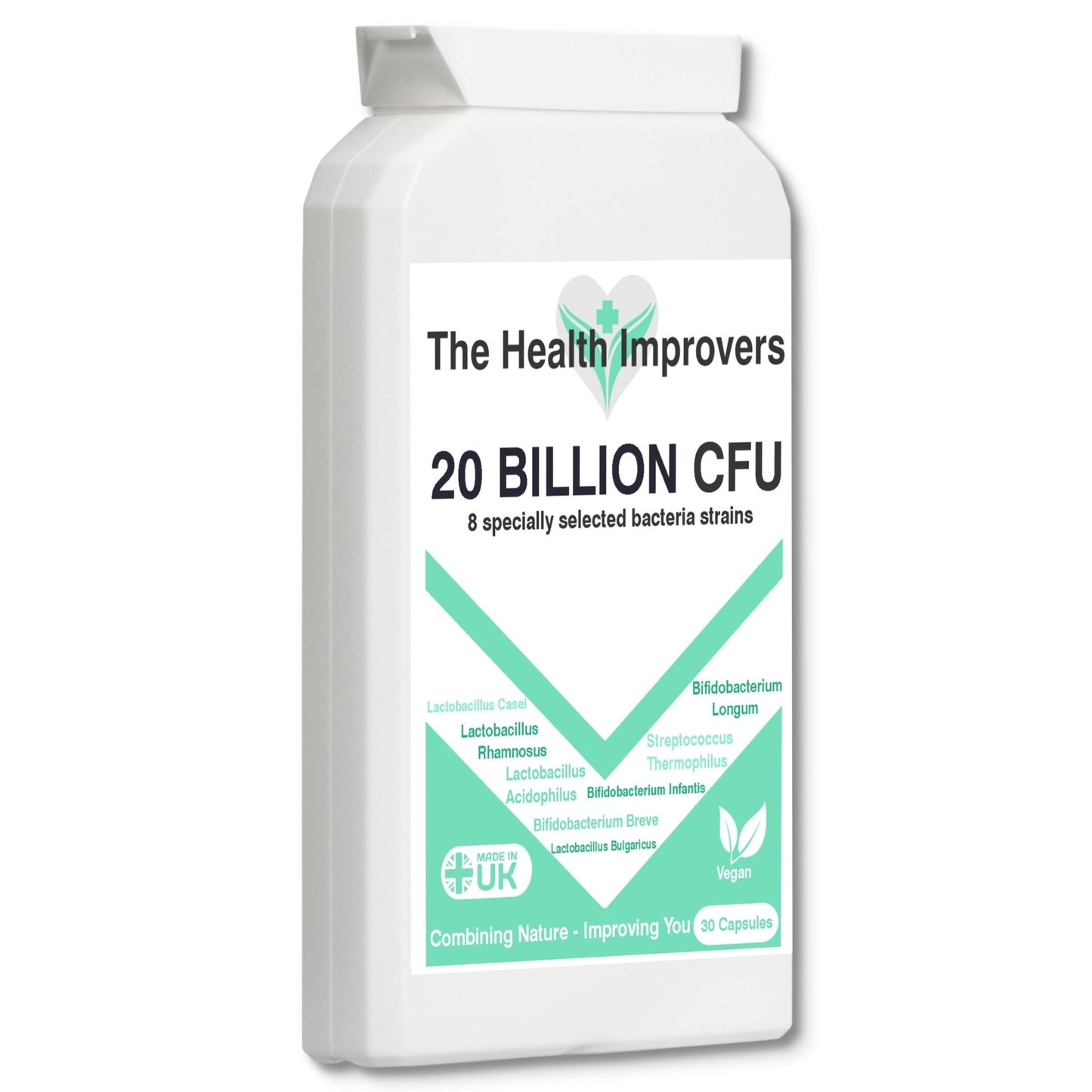 20 Billion CFU Probiotics 4 Digestion Gut Health & Bloating Supplement Capsules - The Health Improvers