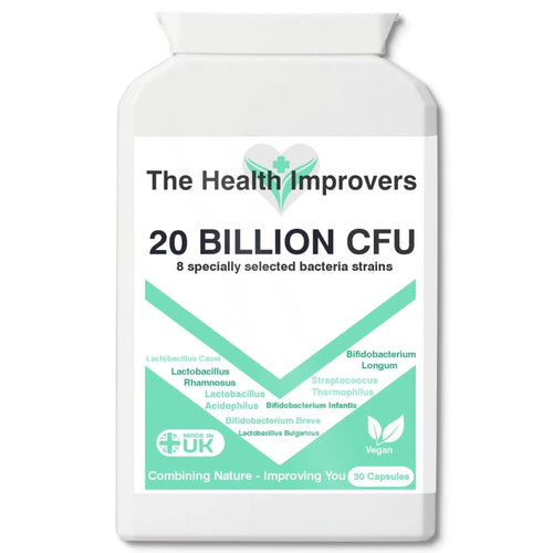 High Strength 8 Strain Probiotic | Vegan & Acid Resistant Capsules - The Health Improvers