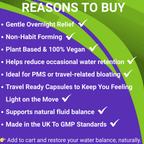 Water Retention Tablets | Natural Diuretic Pills | Reduce Bloating Supplement The Health Improvers