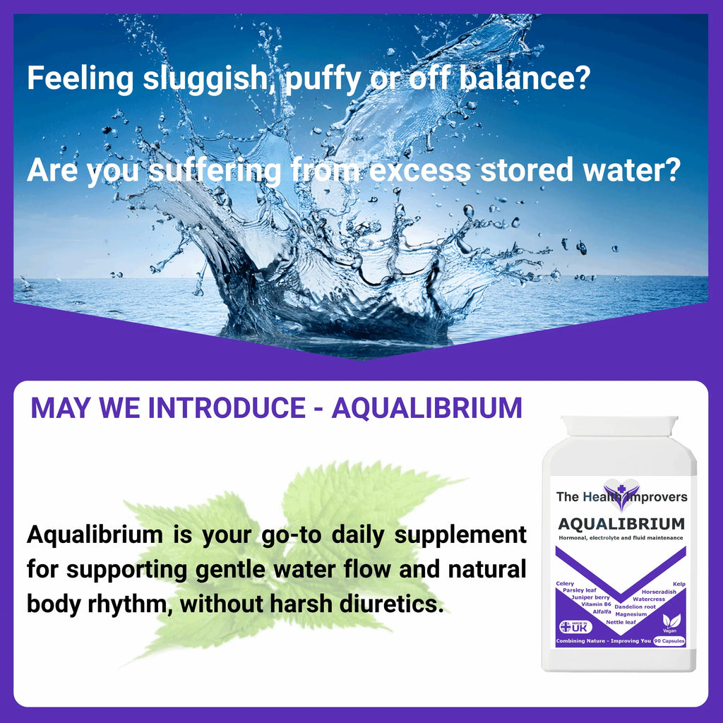Water Retention Tablets | Natural Diuretic Pills | Reduce Bloating Supplement The Health Improvers