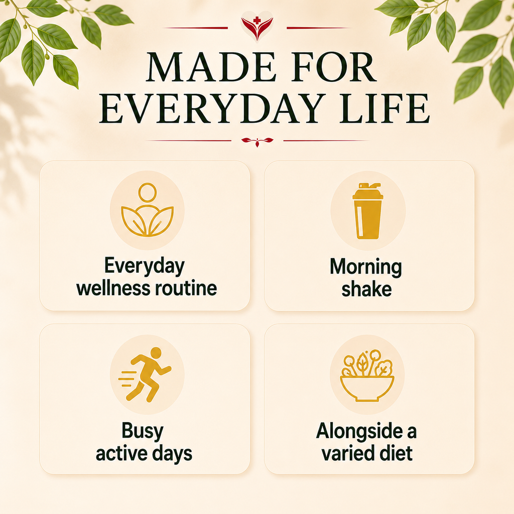 Collagen Peptides Powder made for everyday life, an everyday wellness routine, a morning shake and busy active days alongside a varied diet