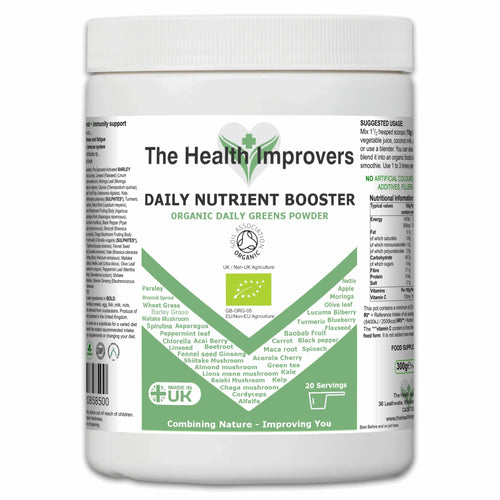 Organic Vegan Daily Nutrient Booster powder pouch by The Health Improvers