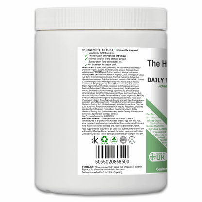 Organic Vegan Daily Nutrient Booster – Superfood Greens, Fruits, Mushrooms & Herbs The Health Improvers