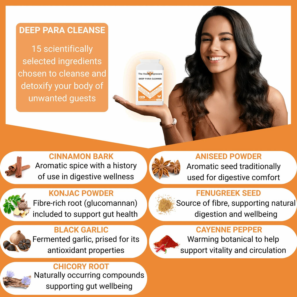 Parasite Cleanse Supplement for Humans | Natural Parasite Detoxification & Dewormer - The Health Improvers