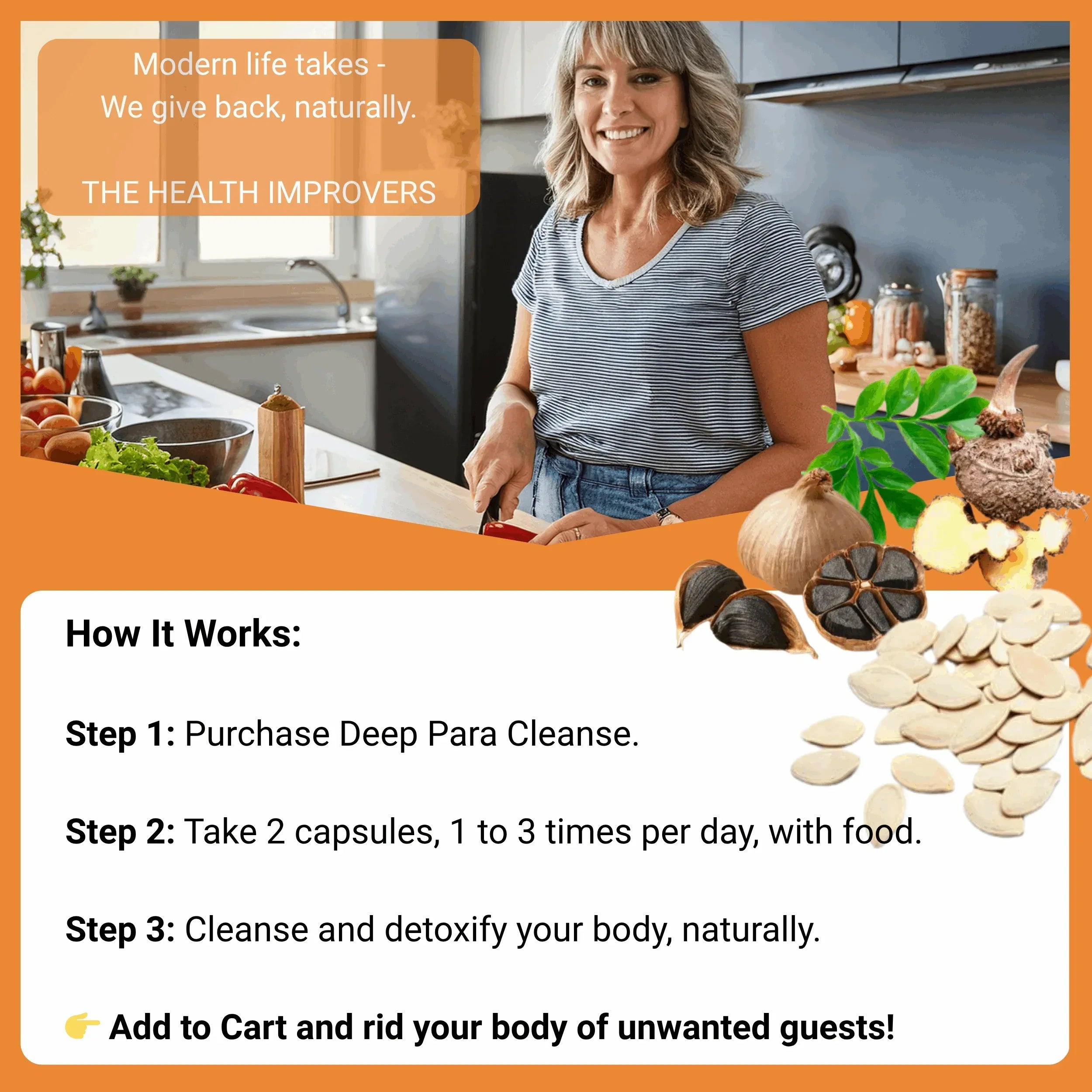 Parasite Cleanse Supplement for Humans | Natural Parasite Detoxification & Dewormer - The Health Improvers