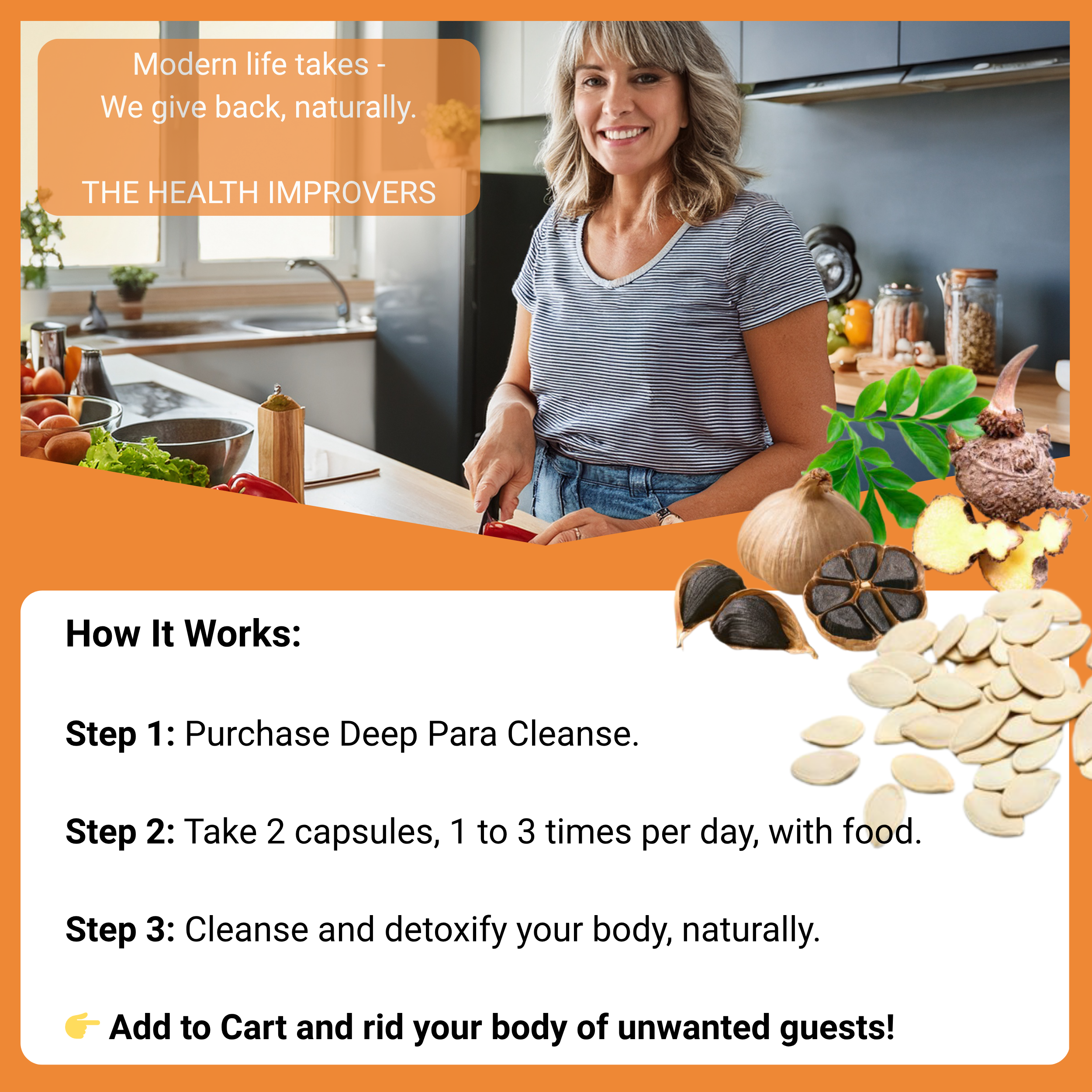 Parasite Cleanse Supplement for Humans | Natural Parasite Detoxification & Dewormer The Health Improvers