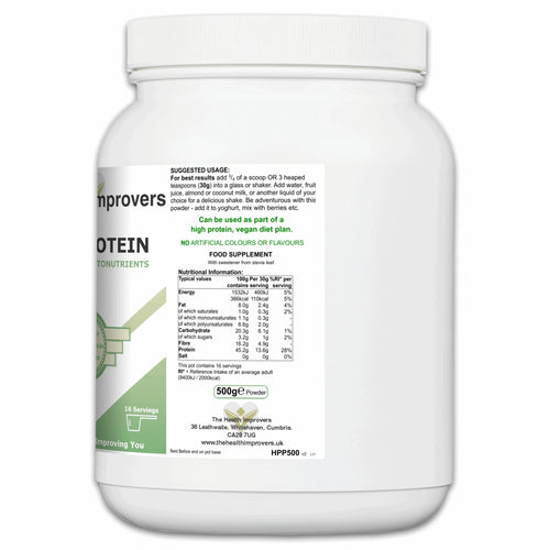 Hemp Protein – Complete Vegan Protein Powder with Superfoods & Fibre - The Health Improvers