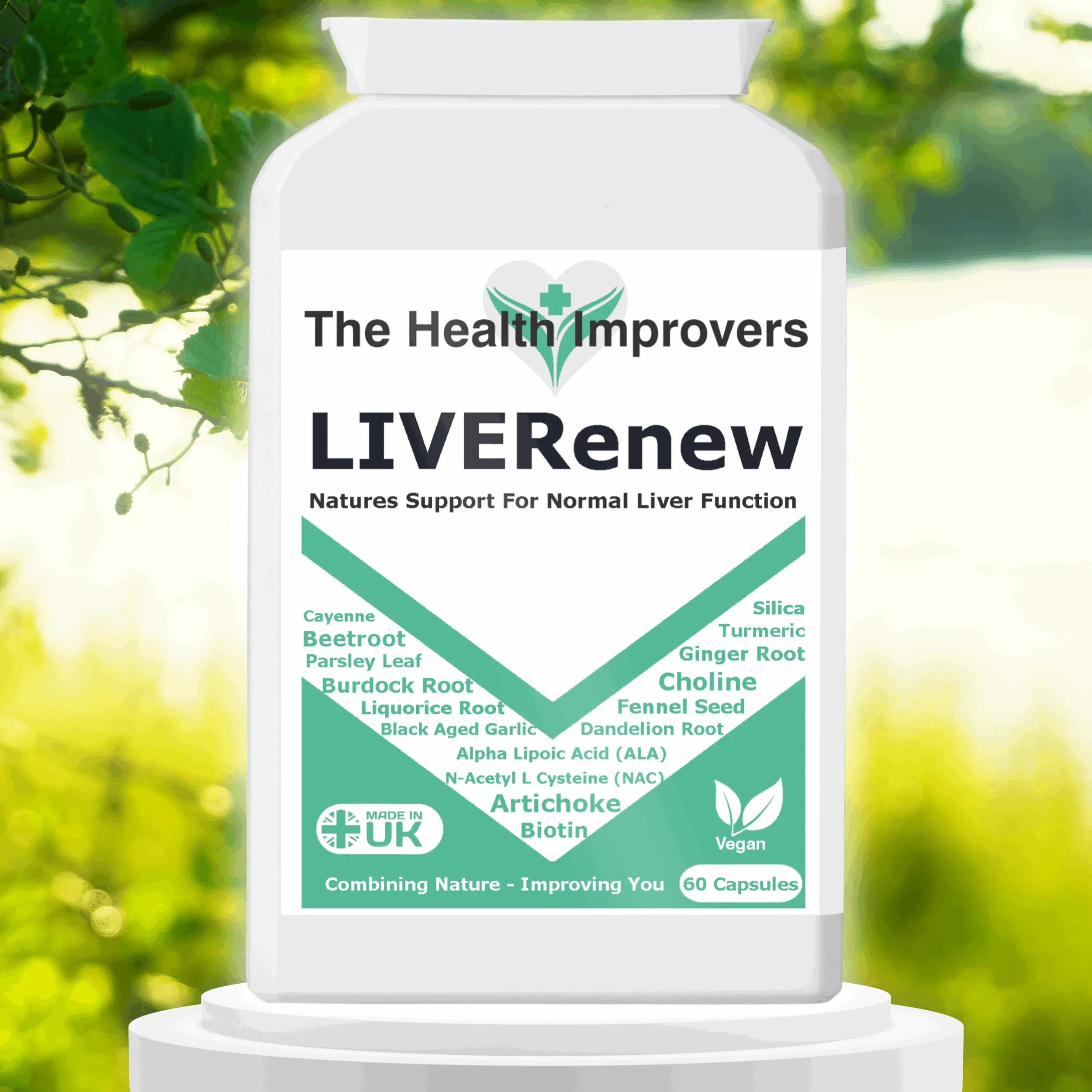 Liver & Gallbladder Complex Supplement | Natural Detox, Cleanse & Cell Protection - The Health Improvers