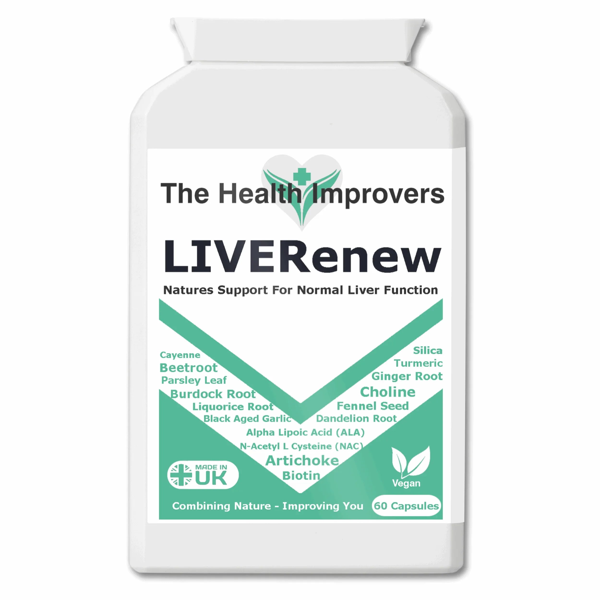 Liver & Gallbladder Complex Supplement | Natural Detox, Cleanse & Cell Protection - The Health Improvers