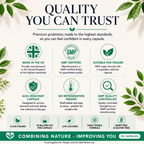 High Strength Probiotic UK | 20 Billion CFU 8-Strain Vegan Capsules