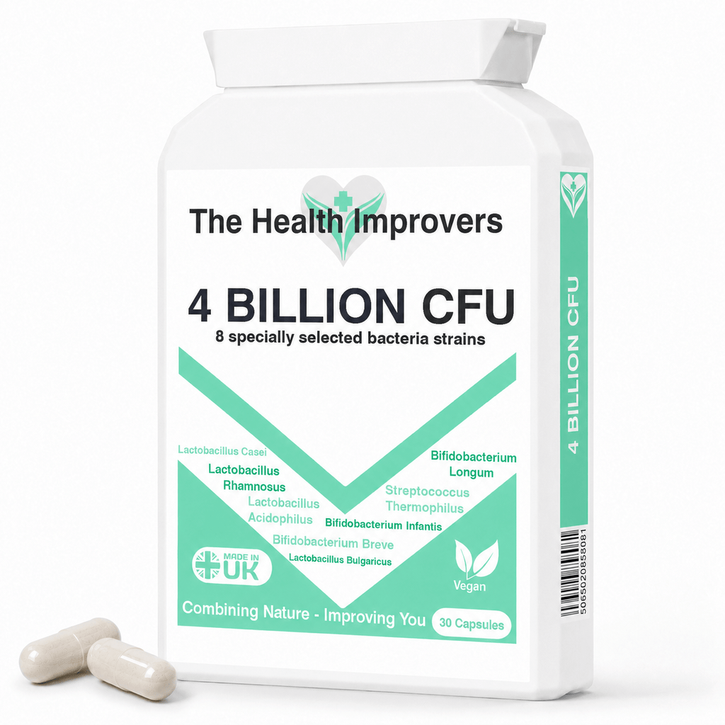 4 Billion CFU Vegan Probiotic bottle by The Health Improvers