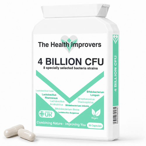 4 Billion CFU Vegan Probiotic bottle by The Health Improvers