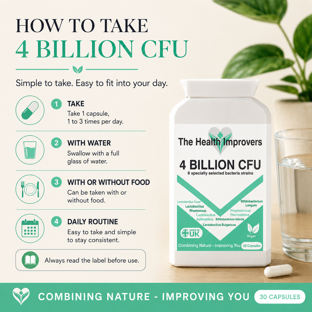 Vegan Probiotic UK | 4 Billion CFU 8-Strain Acid-Resistant Capsules