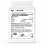 Aqualibrium back label with supplement facts, contains celery
