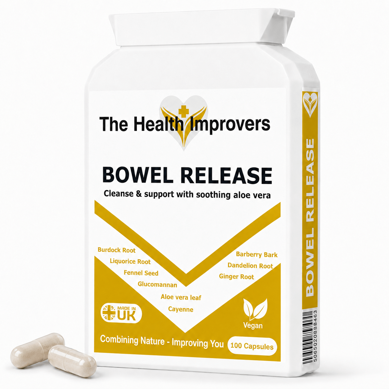 Strong but Gentle natural relief supplement bottle by The Health Improvers