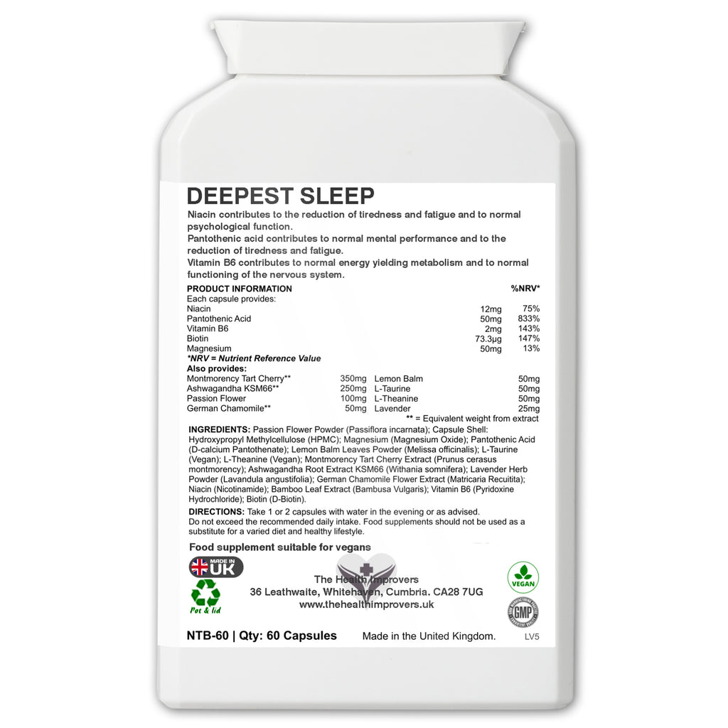 Deepest Sleep | Advanced Night Time Support with Magnesium | Vegan | UK Made