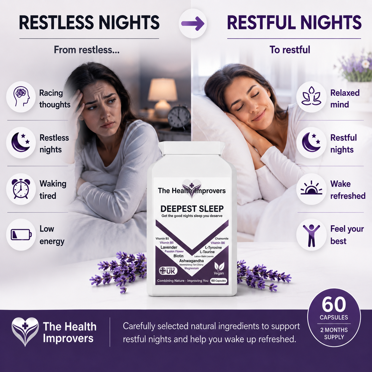 Deepest Sleep | Advanced Herbal Sleeping Tablets UK | Vegan |