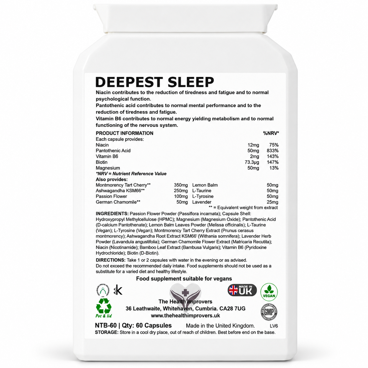 Deepest Sleep | Advanced Herbal Sleeping Tablets UK | Vegan |