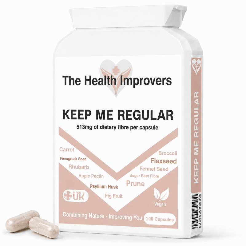 Fibre Complex digestive supplement bottle by The Health Improvers