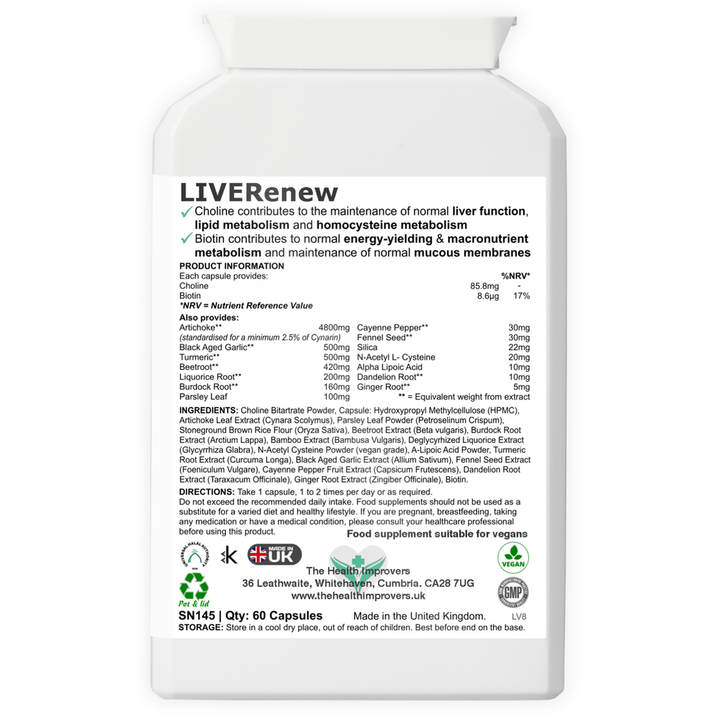 Liver & Gallbladder Support Complex | Artichoke, Choline & NAC | UK