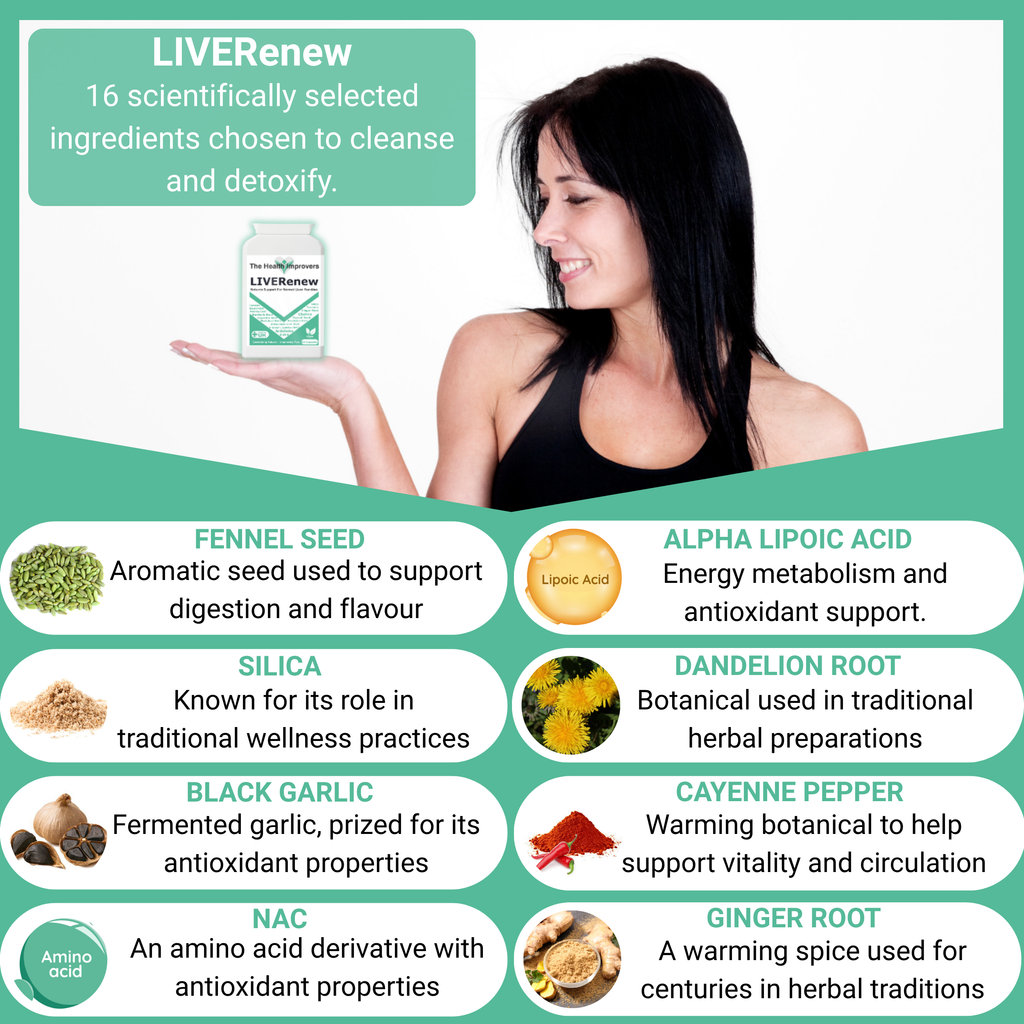 Liver & Gallbladder Complex Supplement | Natural Detox, Cleanse & Cell Protection The Health Improvers