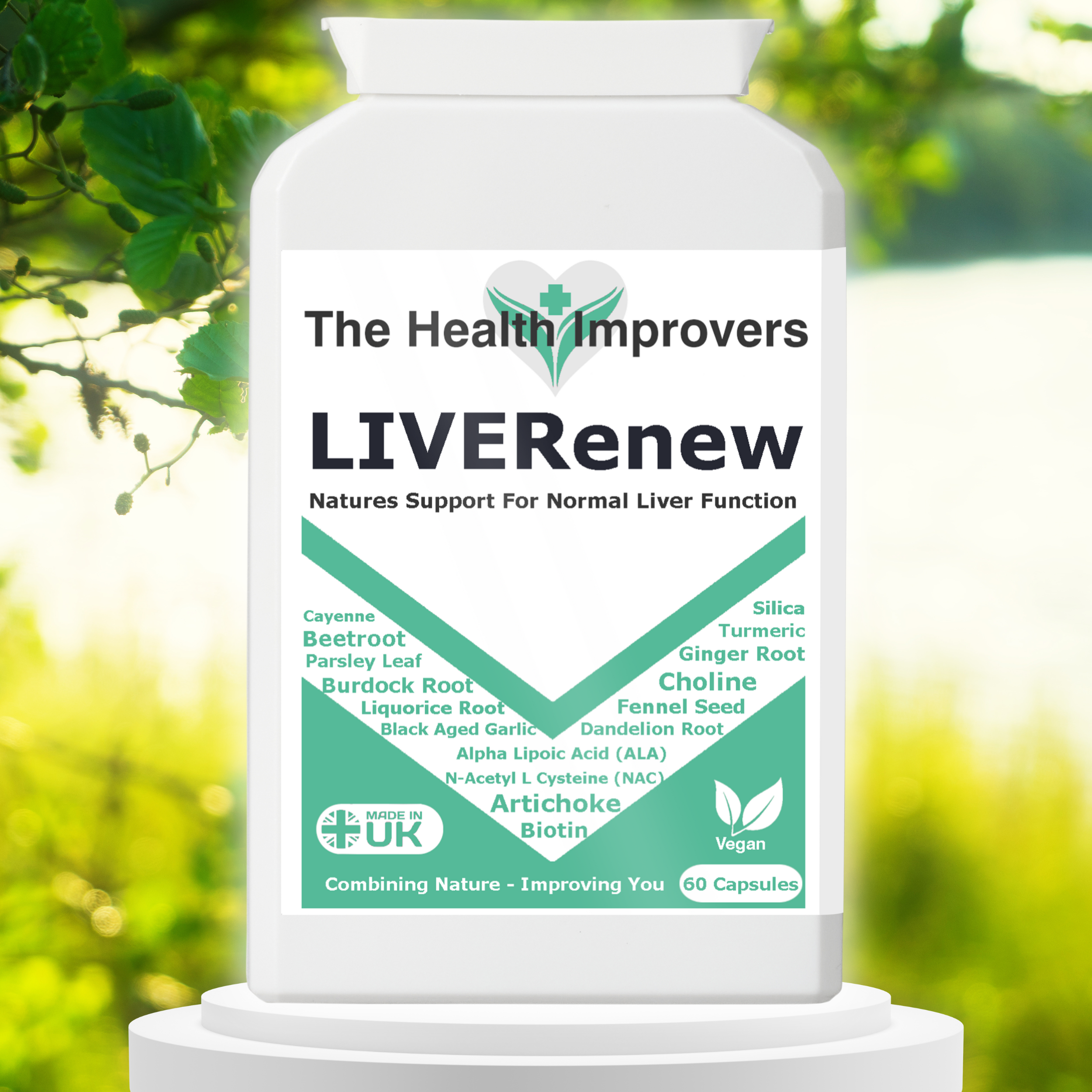 Liver & Gallbladder Complex Supplement | Natural Detox, Cleanse & Cell Protection The Health Improvers