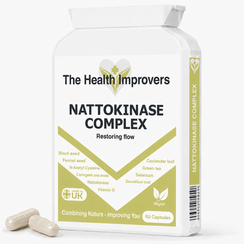 Powerful Nattokinase Complex bottle by The Health Improvers