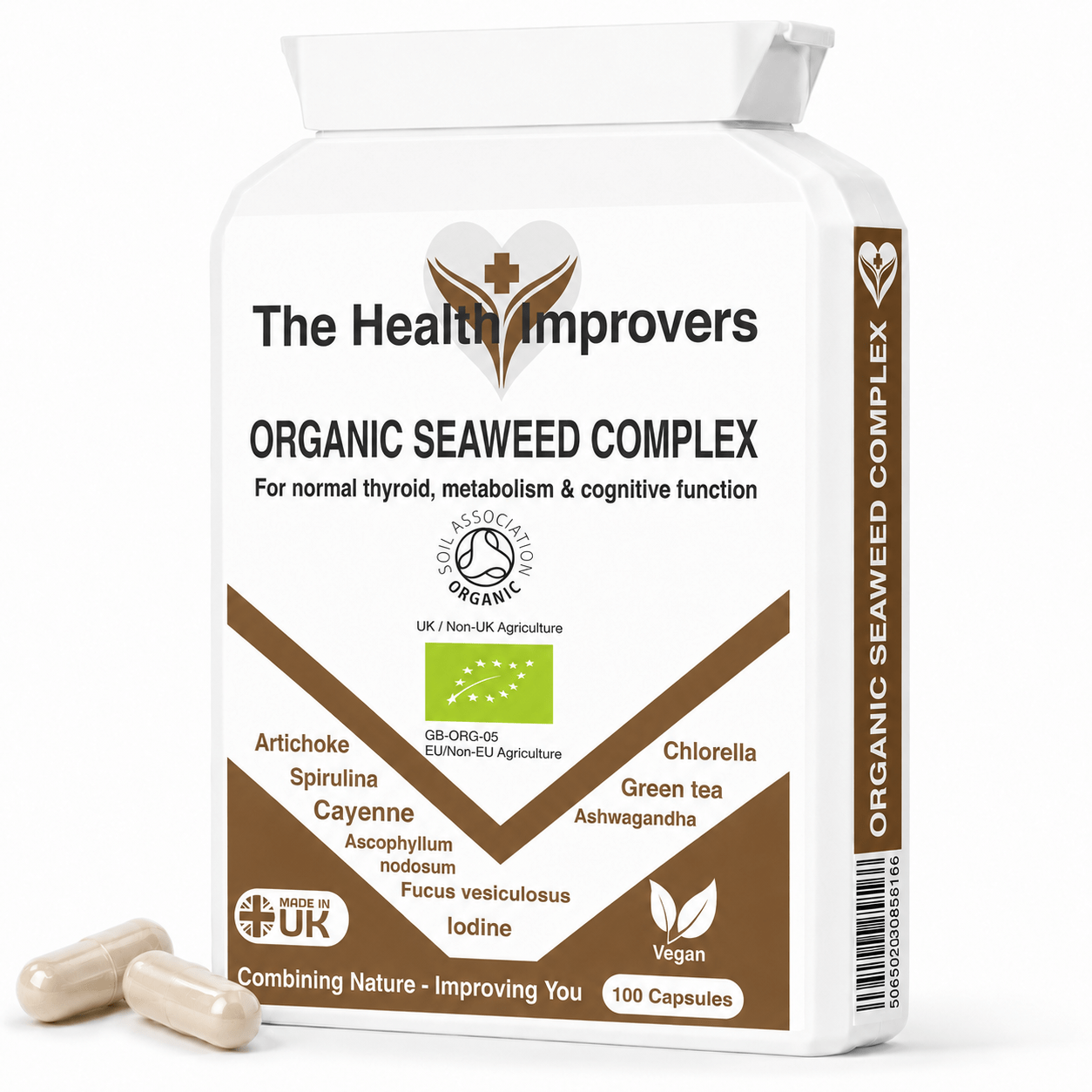 Organic Alkalising Detox supplement bottle by The Health Improvers