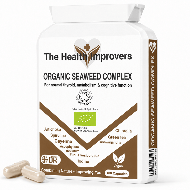 Organic Alkalising Detox supplement bottle by The Health Improvers