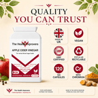 Apple Cider Vinegar Complex quality standards, UK made, vegan and GMP certified