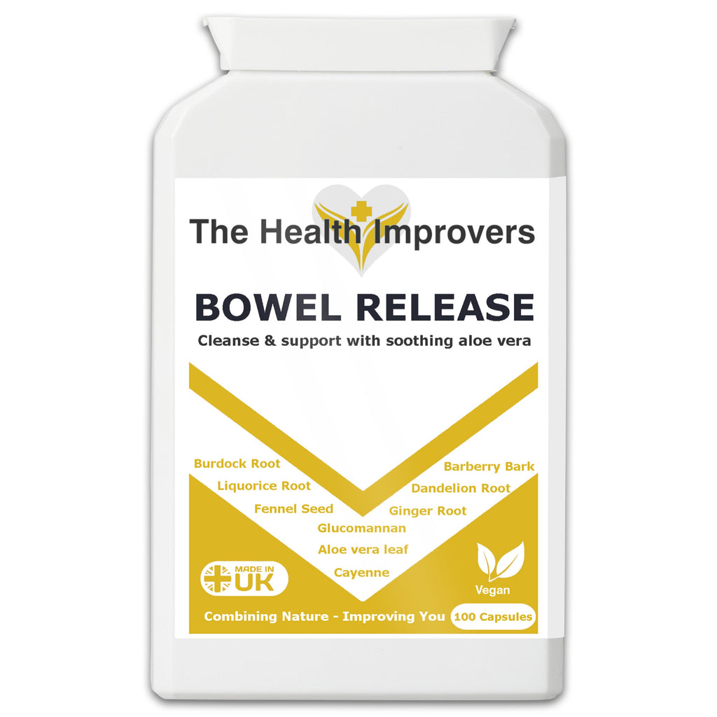 Bowel Release Supplement with Soothing Aloe Vera | Vegan | The Health Improvers
