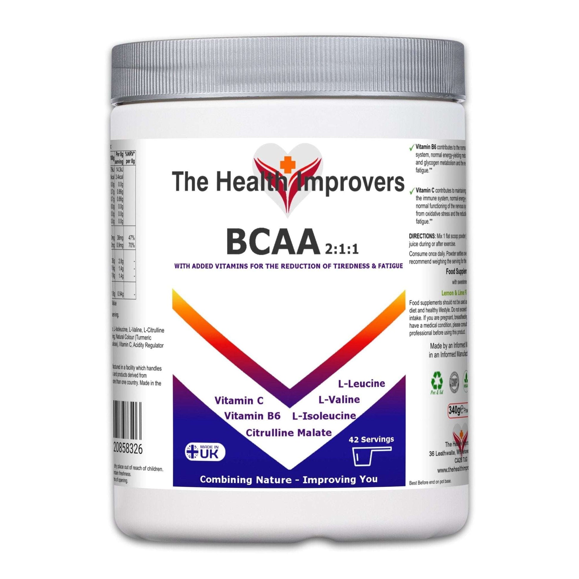 Branched Chain Amino Acids Drink Mix | BCAA 2:1:1 - The Health Improvers