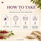 How to take Cherry & Beetroot Complex, one capsule daily with water