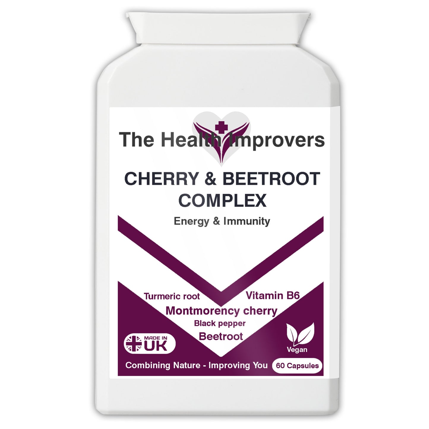 Cherry & Beetroot Complex Supplement for Improved Immunity | 4500mg | Vegan | The Health Improvers