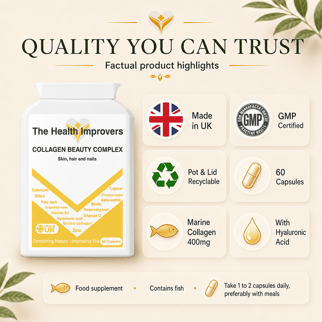 Collagen Beauty Complex quality standards, UK made and GMP certified